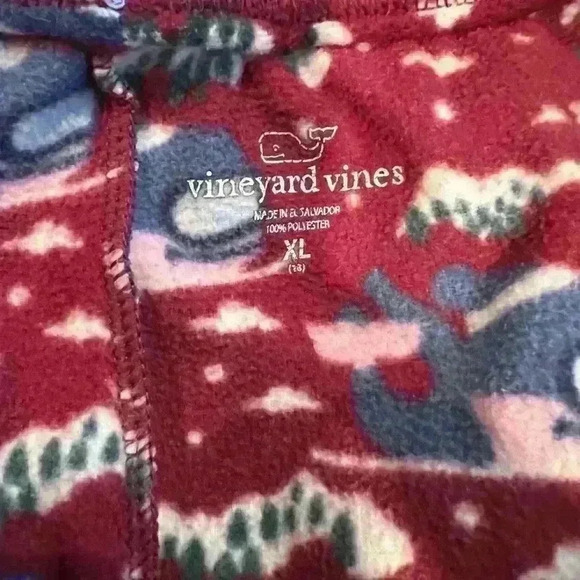 Vineyard Vines snowboard whale fleece youth XL pajama bottoms, GUC, drawstring - Picture 7 of 7